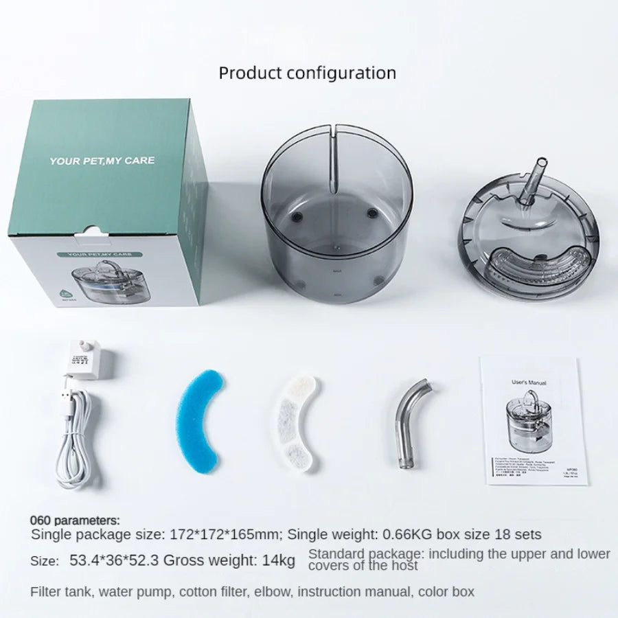 Dispensador automático de água para animais de estimação