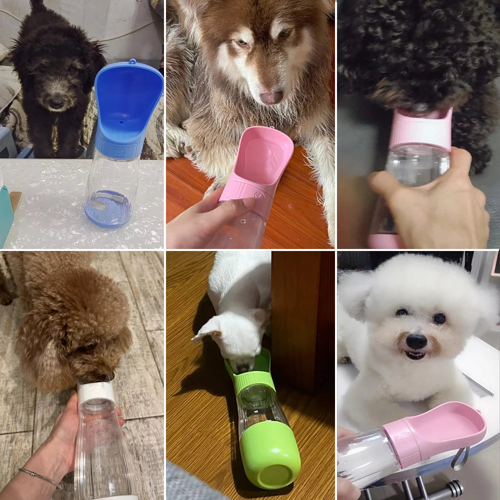 Garrafa de água 2 em 1 para cães