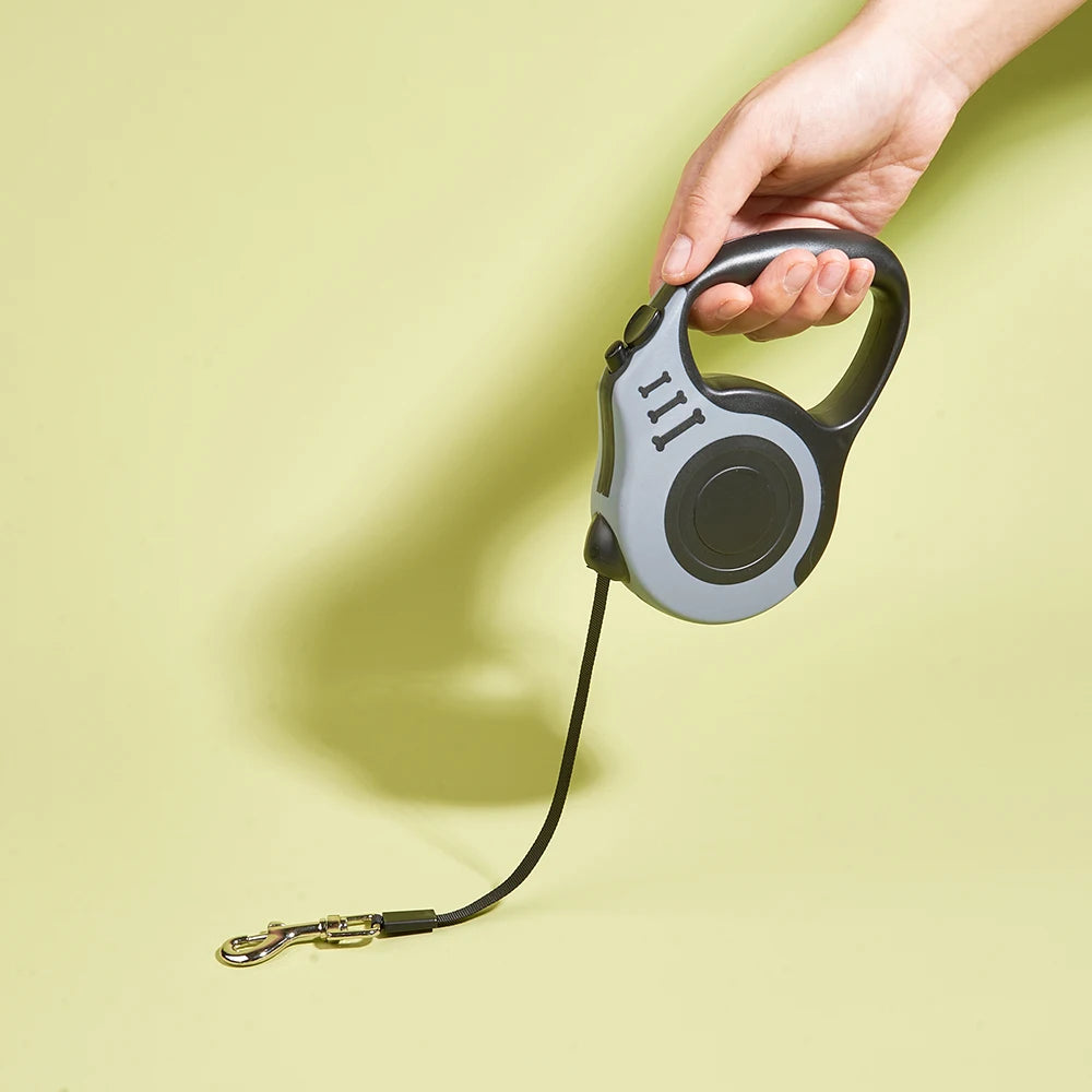 Coleira retrátil automática de nylon durável para cães
