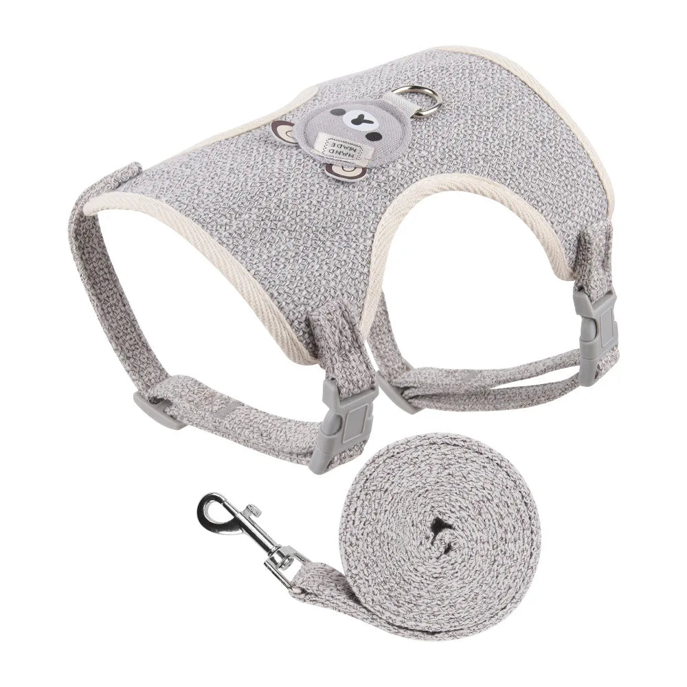 Conjunto de coleira e arreios para animais de estimação