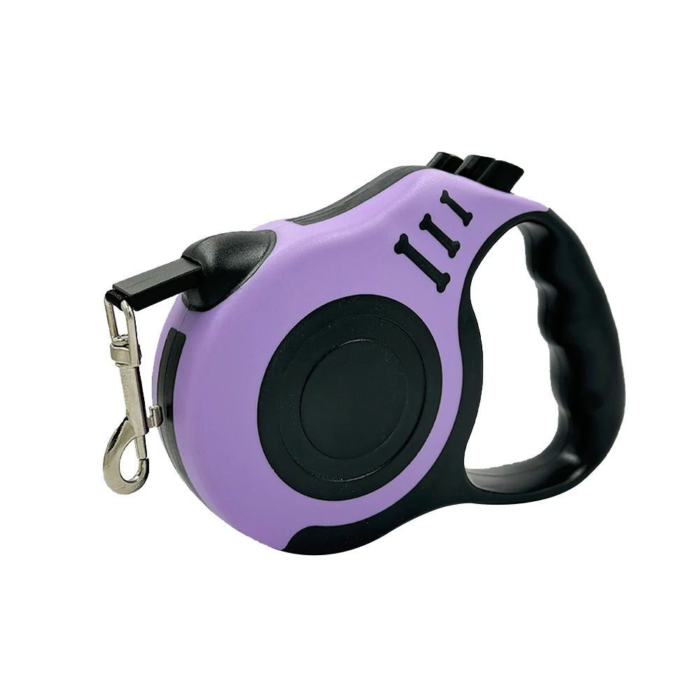 Coleira retrátil automática de nylon durável para cães