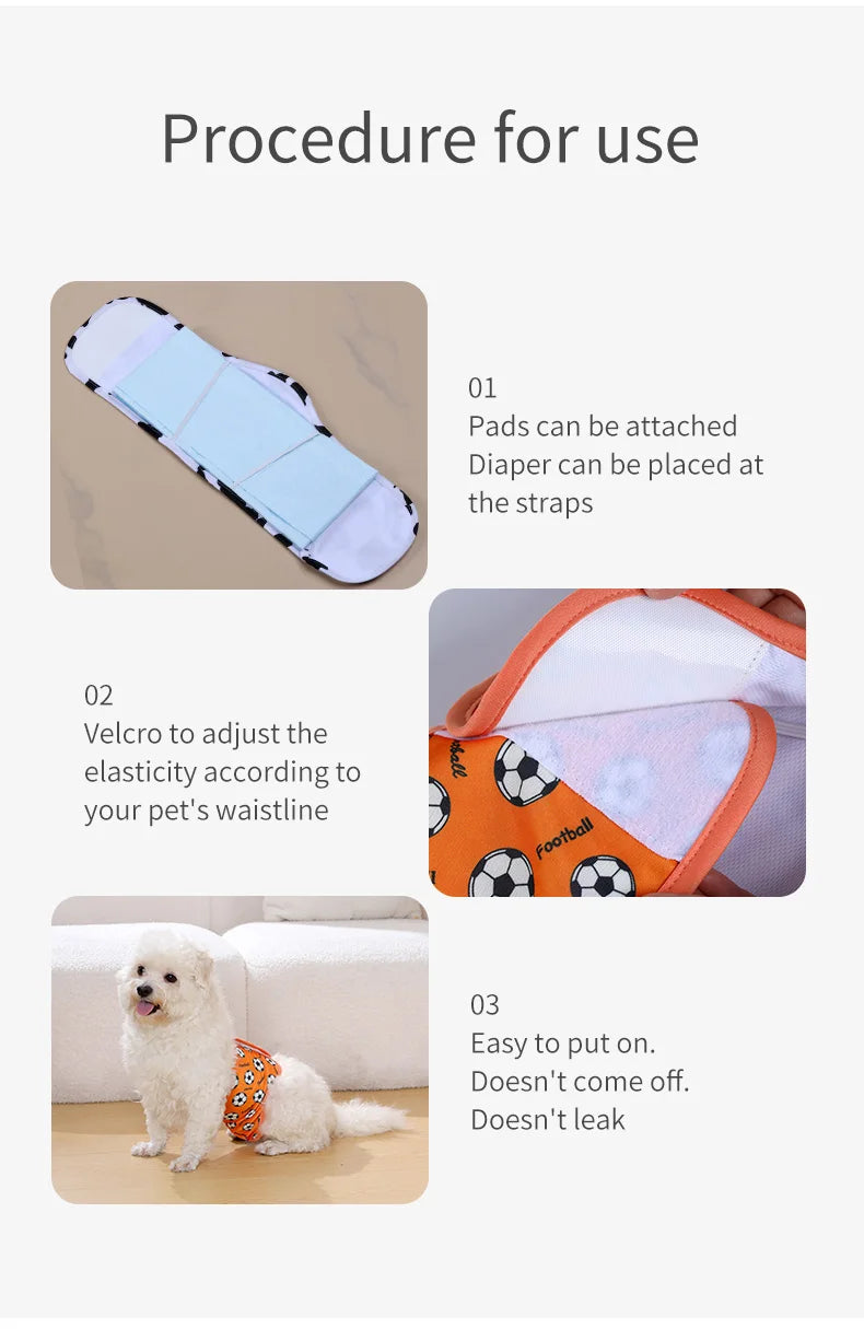 Fraldas laváveis para cães machos