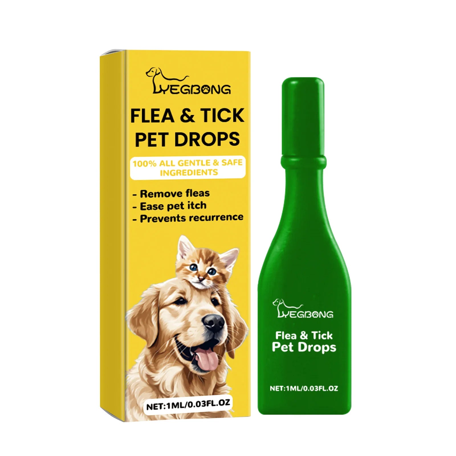 Gotas contra pulgas para gatos, remove pulgas e piolhos, alivia coceira na pele