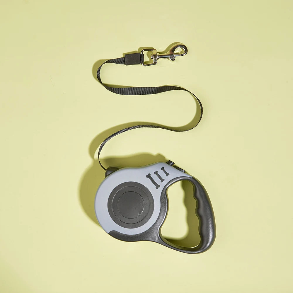 Coleira retrátil automática de nylon durável para cães