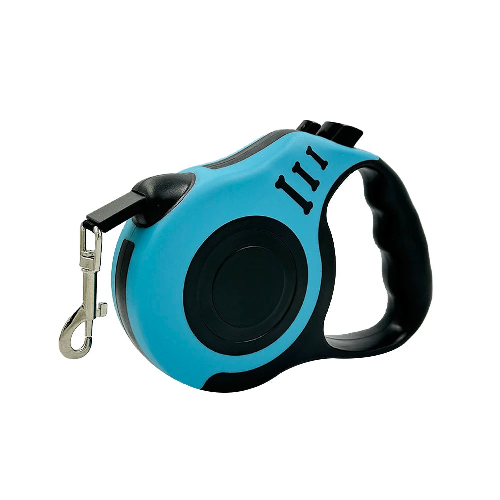 Coleira retrátil automática de nylon durável para cães