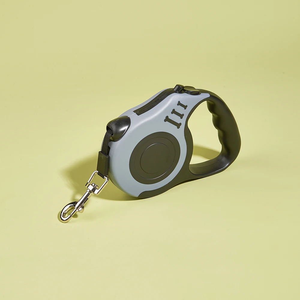 Coleira retrátil automática de nylon durável para cães