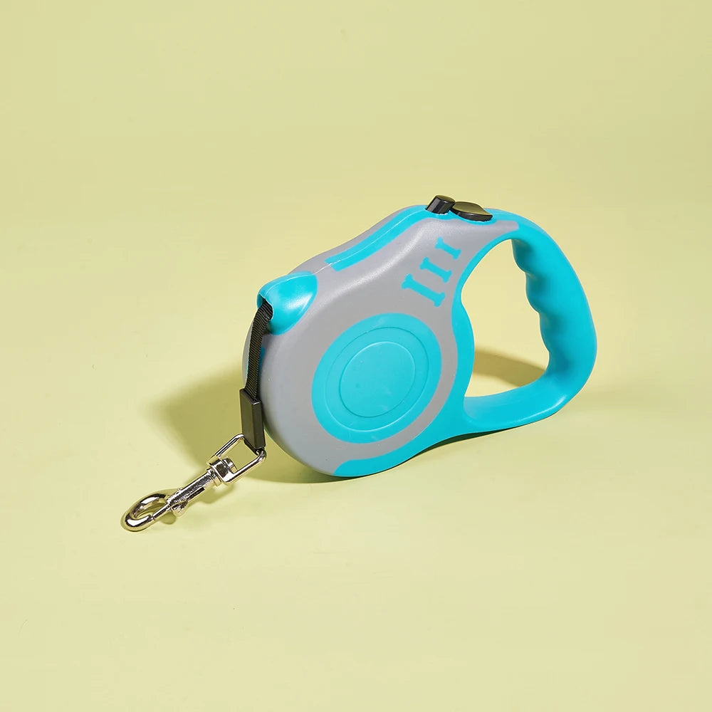 Coleira retrátil automática de nylon durável para cães