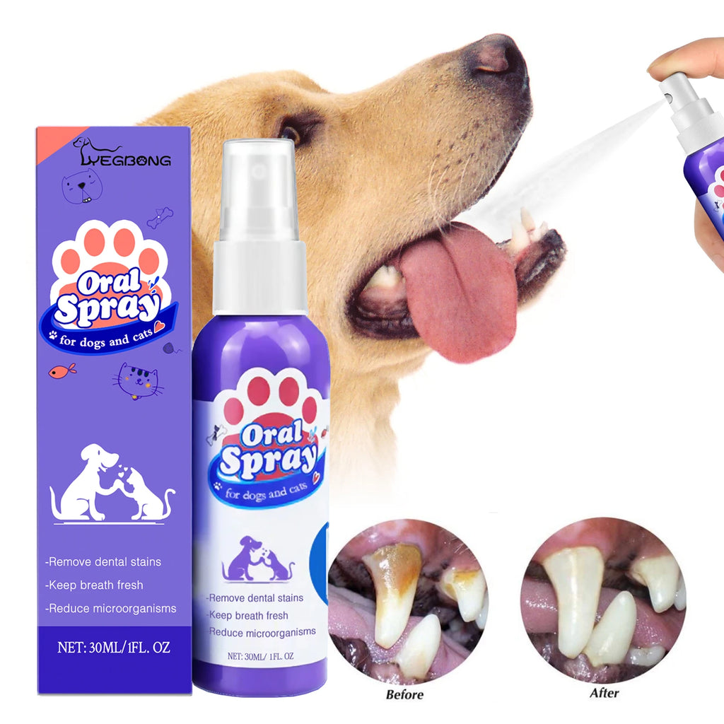 Spray dental para animais de estimação para cães e gatos