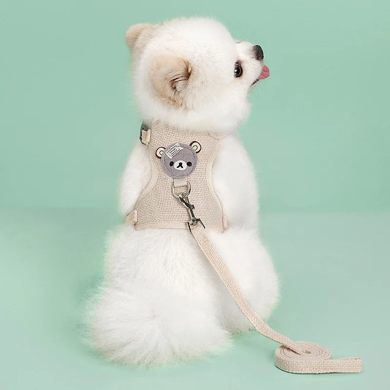 Conjunto de coleira e arreios para animais de estimação