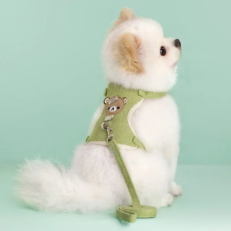 Conjunto de coleira e arreios para animais de estimação