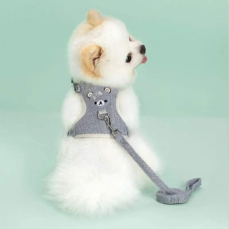 Conjunto de coleira e arreios para animais de estimação