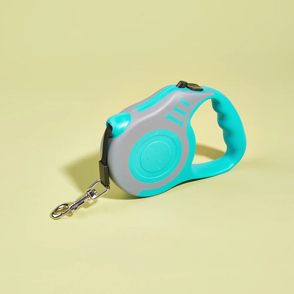 Coleira retrátil automática de nylon durável para cães