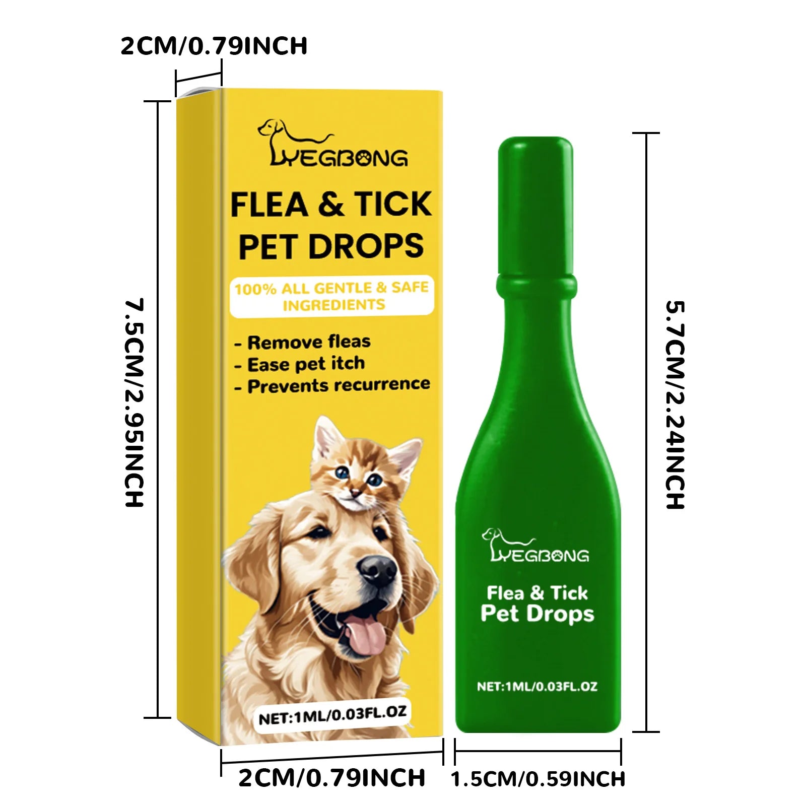 Gotas contra pulgas para gatos, remove pulgas e piolhos, alivia coceira na pele