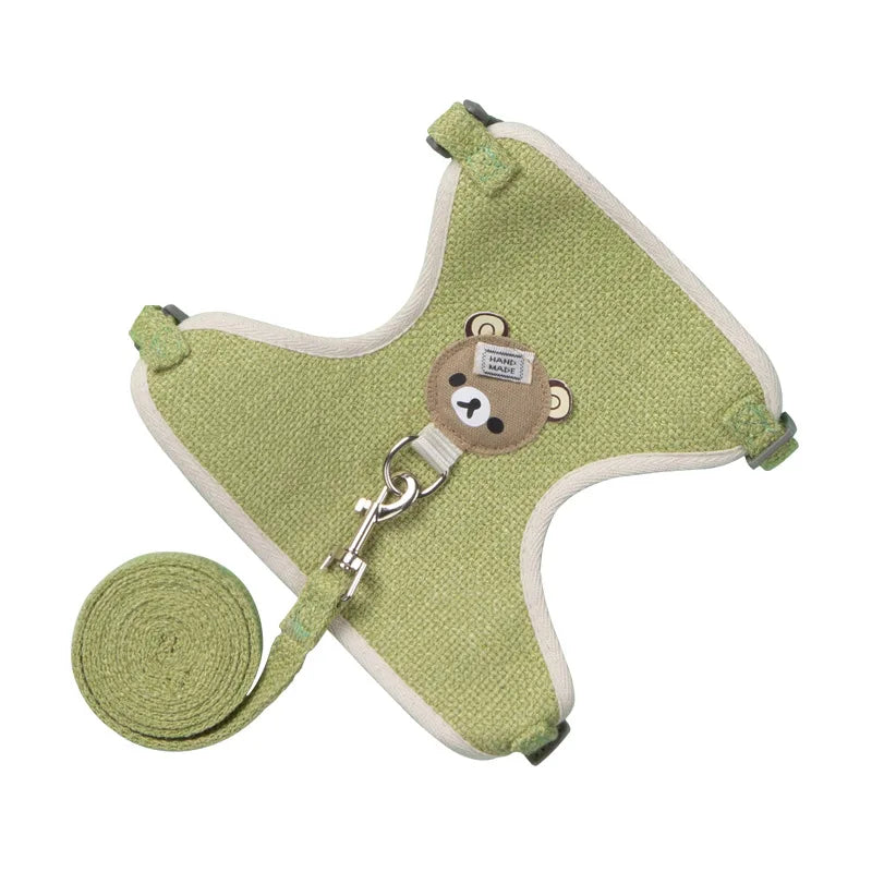 Conjunto de coleira e arreios para animais de estimação