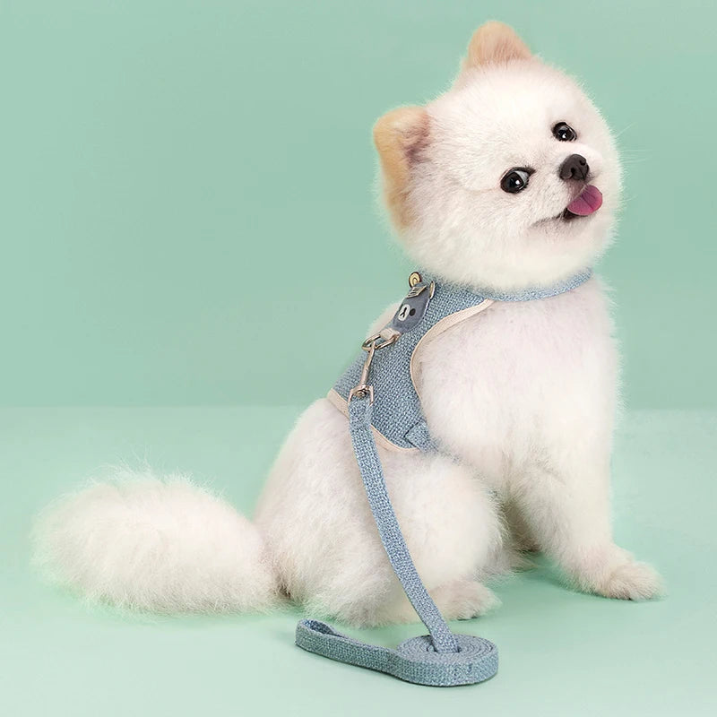 Conjunto de coleira e arreios para animais de estimação