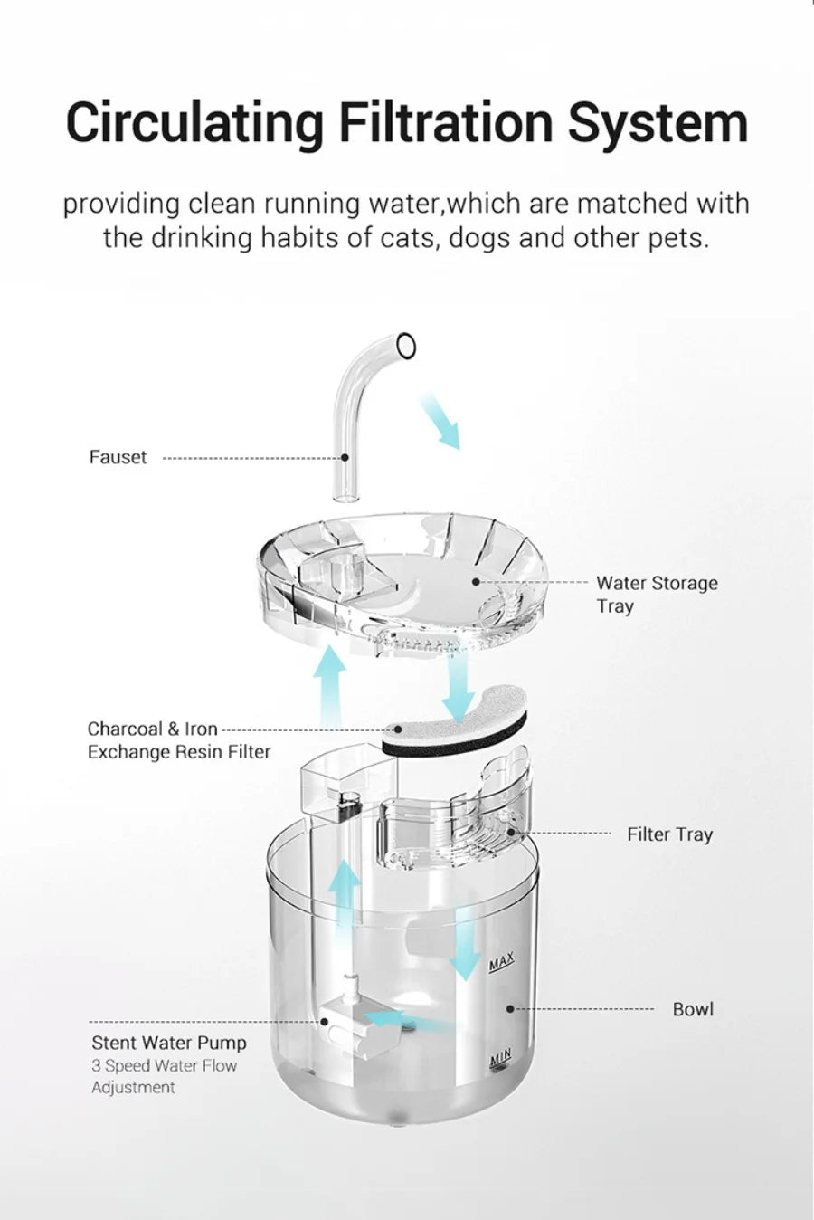 Dispensador automático de água para animais de estimação