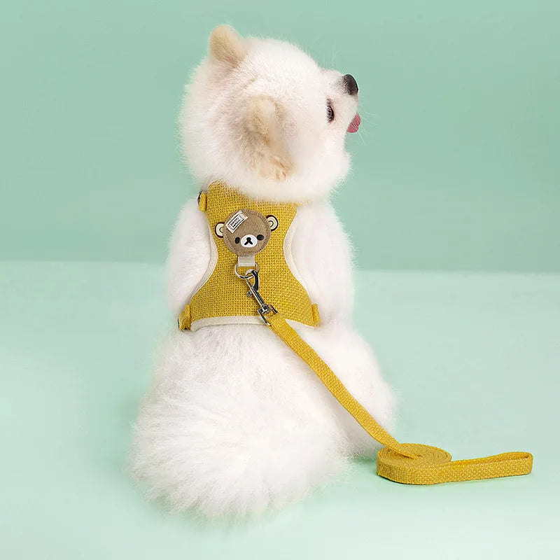 Conjunto de coleira e arreios para animais de estimação