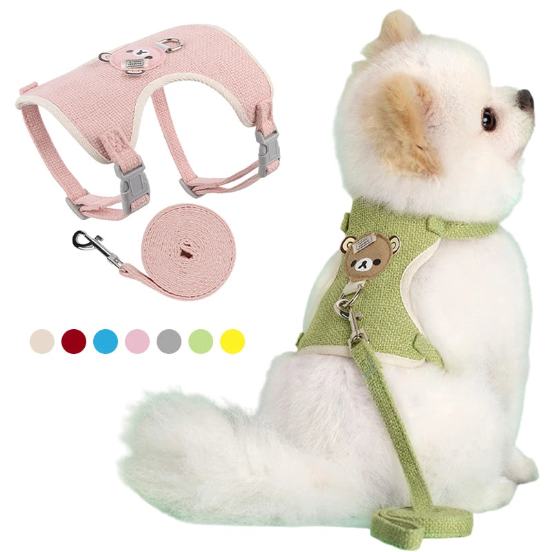 Conjunto de coleira e arreios para animais de estimação