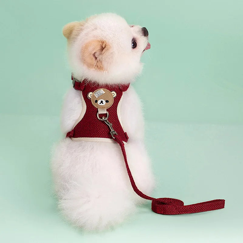 Conjunto de coleira e arreios para animais de estimação